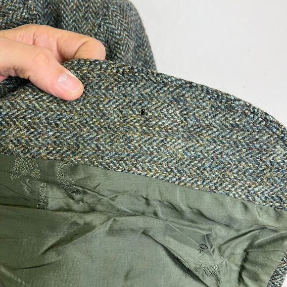 Harris Tweed Orvis Tailored Jacket Wood Button Size M ( 38 ) - Picture 5 of 8